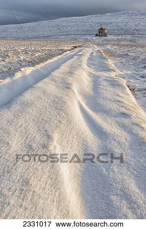 Snow Covered Driveway Leading To An Abandoned House; Northern Iceland View Large Photo Image Stock Photo - Snow Covered Driveway Leading To An Abandoned House; Northern Iceland. Fotosearch