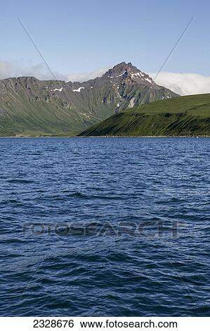 Stock Photograph - South Walrus Peak Near Cold Bay On The Alaska Peninsula In Summertime; Southwest Alaska, United States Of America. Fotosearch