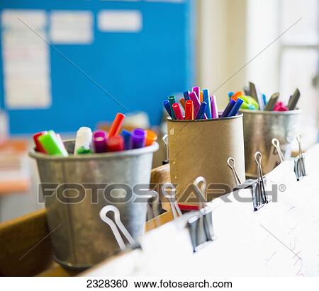 Supplies In A Classroom; Toronto, Ontario, Canada View Large Photo Image Stock Image - Supplies In A Classroom; Toronto, Ontario, Canada. Fotosearch