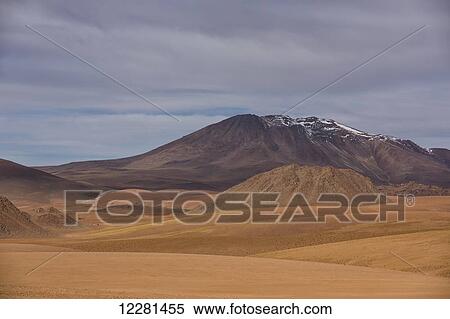 Stock Photography - The surreal mountainous landscape of Bolivia's Altilano region; Bolivia. Fotosearch
