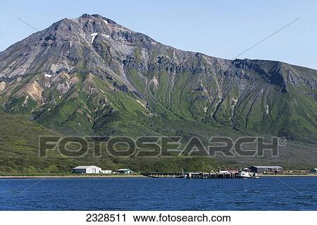 The Town Of False Pass On Unimak Island, The First Of The Aleutian Island Chain; False Pass Southwest Alaska, United States Of America View Large Photo Image Stock Image - The Town Of False Pass On Unimak Island, The First Of The Aleutian Island Chain; False Pass Southwest Alaska, United States Of America. Fotosearch