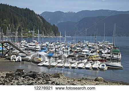 View of beach and marina; Deep Cove, British Columbia, Canada. View Large Photo Image Stock Image - View of beach and marina; Deep Cove, British Columbia, Canada.. Fotosearch