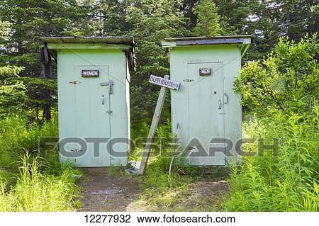 View of men and women outhouses in Homer, Southcentral Alaska, Summer View Large Photo Image Stock Image - View of men and women outhouses in Homer, Southcentral Alaska, Summer. Fotosearch