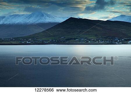 Winter snow on the Brandon mountains on the Dingle Peninsula; County Kerry, Ireland View Large Photo Image Stock Photograph - Winter snow on the Brandon mountains on the Dingle Peninsula; County Kerry, Ireland. Fotosearch