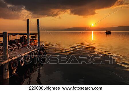 A calm settles on the Sea of Galilee, just after a storm; Galilee, Israel View Large Photo Image Stock Photograph - A calm settles on the Sea of Galilee, just after a storm; Galilee, Israel. Fotosearch