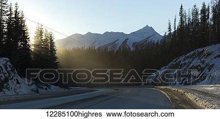 A highway in Yoho National Park in winter; British Columbia, Canada View Large Photo Image Stock Photograph - A highway in Yoho National Park in winter; British Columbia, Canada. Fotosearch