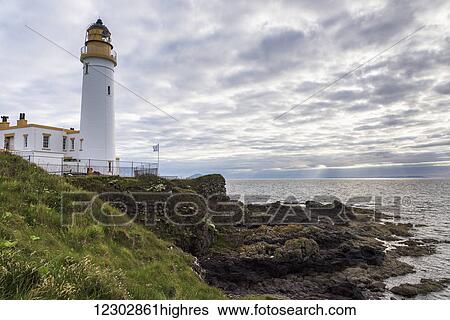 A lighthouse along the coast; Scotland View Large Photo Image Stock Photograph - A lighthouse along the coast; Scotland. Fotosearch