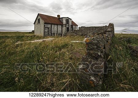 Stock Photograph - Abandoned house in rural Iceland; Iceland. Fotosearch