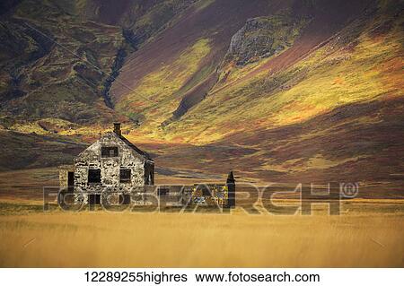 Stock Photograph - Abandoned house in rural Iceland, Snaefellsness Peninsula; Iceland. Fotosearch