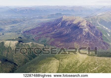 Aerial view of mountain ridges and green valleys in the Brooks Range; Alaska, United States of America View Large Photo Image Stock Photograph - Aerial view of mountain ridges and green valleys in the Brooks Range; Alaska, United States of America. Fotosearch