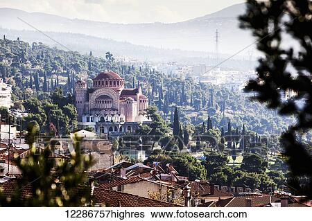 Stock Photograph - Agios Pavlos church; Thessaloniki, Greece. Fotosearch