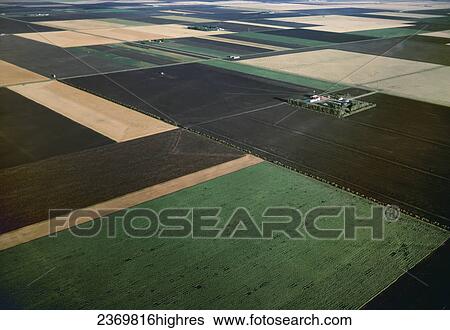 Agriculture - Aerial, Springtime farm country landscape / Northwest Minnesota, USA. View Large Photo Image Stock Photograph - Agriculture - Aerial, Springtime farm country landscape / Northwest Minnesota, USA.. Fotosearch