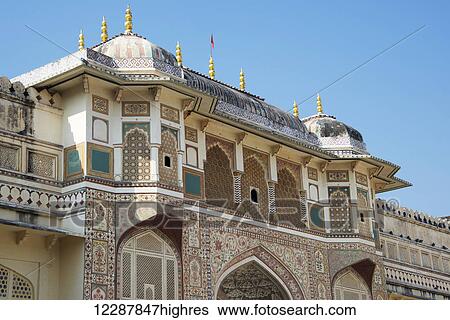 Stock Photograph - Amber Fort, Upper Floor; Jaipur, Rajasthan state, India. Fotosearch