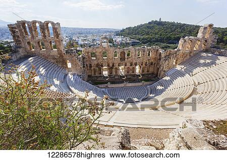 Amphitheatre of Herodeion; Athens, Greece View Large Photo Image Stock Photograph - Amphitheatre of Herodeion; Athens, Greece. Fotosearch