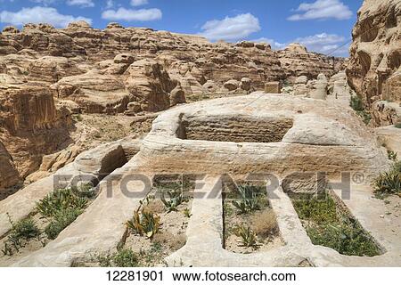 Ancient cemetery; Petra, Jordan View Large Photo Image Stock Image - Ancient cemetery; Petra, Jordan. Fotosearch