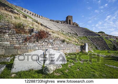 Ancient ruins of a theatre; Pergamum, Turkey View Large Photo Image Stock Photograph - Ancient ruins of a theatre; Pergamum, Turkey. Fotosearch