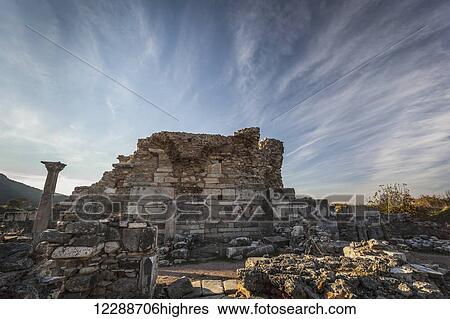 Ancient ruins of the Church of Mary; Ephesus, Turkey View Large Photo Image Stock Photograph - Ancient ruins of the Church of Mary; Ephesus, Turkey. Fotosearch
