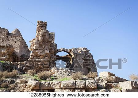 Stock Photograph - Ancient stone ruins; Harran, Turkey. Fotosearch