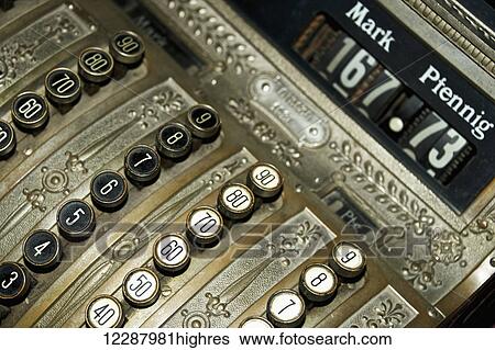 Angled view of old German cash register; Brest, Belarus View Large Photo Image Stock Photograph - Angled view of old German cash register; Brest, Belarus. Fotosearch
