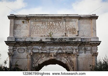 Stock Photograph - Arch of Titus; Rome, Italy. Fotosearch