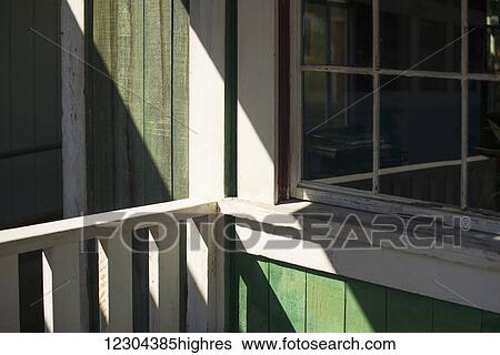 Stock Photograph - Architectural detail of Pukaana Congregational Church; Island of Hawaii, Hawaii, United States of America. Fotosearch