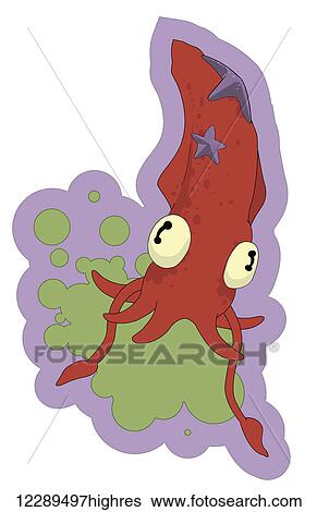 Stock Photograph - Artwork of a marine animal. Fotosearch