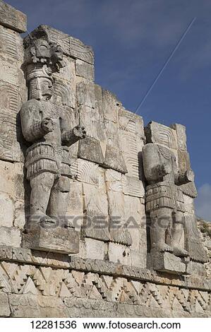 Atlantes figures, Palace of Masks, Kabah archaelological site; Yucatan, Mexico View Large Photo Image Stock Photograph - Atlantes figures, Palace of Masks, Kabah archaelological site; Yucatan, Mexico. Fotosearch
