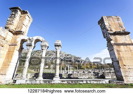 Basilica B ruins; Philippi, Greece View Large Photo Image Stock Photograph - Basilica B ruins; Philippi, Greece. Fotosearch
