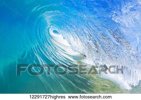 Blue Ocean Wave View Large Photo Image Stock Photograph - Blue Ocean Wave. Fotosearch