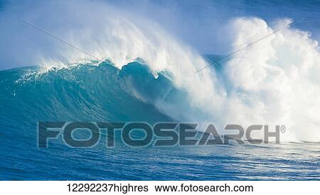 Stock Photograph - Blue Ocean Wave. Fotosearch