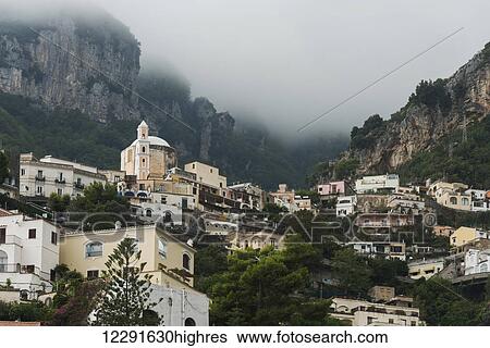 Buildings along the Amalfi Coast; Positano, Campania, Italy View Large Photo Image Stock Photograph - Buildings along the Amalfi Coast; Positano, Campania, Italy. Fotosearch