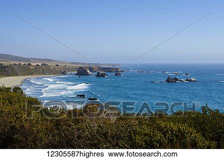 California coastline along Interstate 1; California, United States of America View Large Photo Image Stock Photograph - California coastline along Interstate 1; California, United States of America. Fotosearch