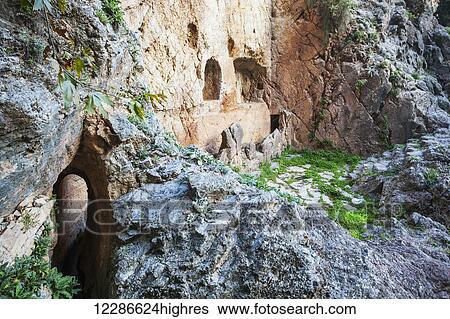Castalian Spring; Delphi, Greece View Large Photo Image Stock Photograph - Castalian Spring; Delphi, Greece. Fotosearch