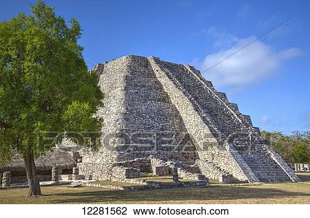 Castillo de Kukulcan, Mayapan Mayan archaeological site; Yucatan, Mexico View Large Photo Image Stock Image - Castillo de Kukulcan, Mayapan Mayan archaeological site; Yucatan, Mexico. Fotosearch