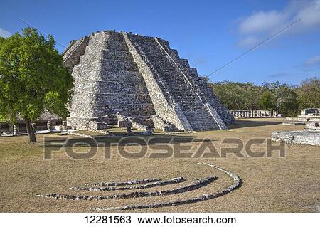 Castillo de Kukulcan, Mayapan Mayan archaeological site; Yucatan, Mexico View Large Photo Image Stock Image - Castillo de Kukulcan, Mayapan Mayan archaeological site; Yucatan, Mexico. Fotosearch