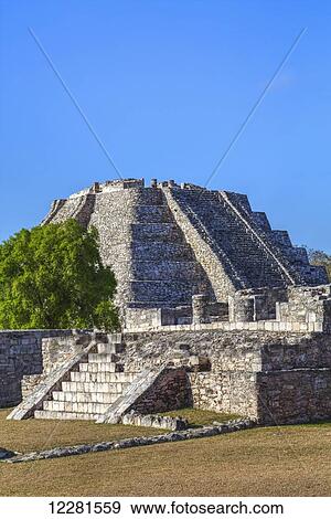 Castillo de Kukulcan, Mayapan Mayan archaeological site; Yucatan, Mexico View Large Photo Image Stock Photo - Castillo de Kukulcan, Mayapan Mayan archaeological site; Yucatan, Mexico. Fotosearch