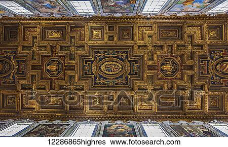 Ceiling of Basilica of St. Mary of the Altar of Heaven; Rome, Italy View Large Photo Image Stock Photograph - Ceiling of Basilica of St. Mary of the Altar of Heaven; Rome, Italy. Fotosearch