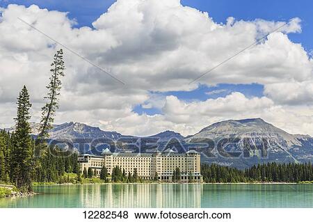 Stock Photo - Chateau Lake Louise, Banff National Park; Alberta, Canada. Fotosearch