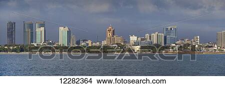 City of Dar es Salaam under a cloudy sky; Dar es Salaam, Tanzania View Large Photo Image Picture - City of Dar es Salaam under a cloudy sky; Dar es Salaam, Tanzania. Fotosearch