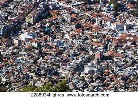 Stock Photograph - Cityscape of the modern city of Antakya; Antakya, Turkey. Fotosearch