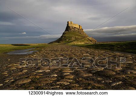 Stock Photograph - Civil parish on Holy Island; Lindisfarne, Northumberland, England. Fotosearch