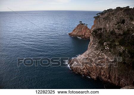 Stock Photography - Cliff by the sea; Costa Brava, Spain. Fotosearch