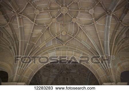 Cloister with an elaborate stone ceiling in the Museo San Telmo which is housed in a former convent; San Sebastian, Spain View Large Photo Image Stock Image - Cloister with an elaborate stone ceiling in the Museo San Telmo which is housed in a former convent; San Sebastian, Spain. Fotosearch
