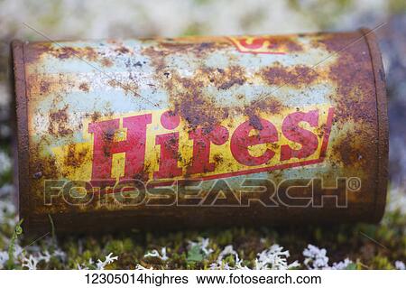 Close up of a rusty vintage Hires Rootbeer soda can, Hatcher Pass, Southcentral Alaska View Large Photo Image Stock Photograph - Close up of a rusty vintage Hires Rootbeer soda can, Hatcher Pass, Southcentral Alaska. Fotosearch
