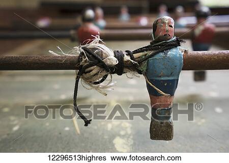 Close up of an old foozball table; Bolivia View Large Photo Image Stock Photograph - Close up of an old foozball table; Bolivia. Fotosearch