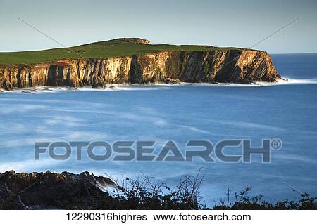 Stock Photograph - Coastal cliffs around Toe Head on the Wild Atlantic Way in West Cork; County Cork, Ireland. Fotosearch