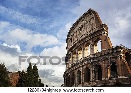 Colosseum; Rome, Italy View Large Photo Image Stock Photograph - Colosseum; Rome, Italy. Fotosearch