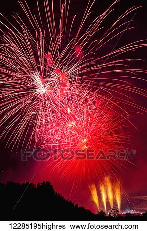 Colourful fireworks; Calgary, Alberta, Canada View Large Photo Image Stock Photograph - Colourful fireworks; Calgary, Alberta, Canada. Fotosearch