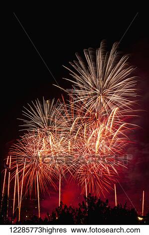 Colourful fireworks; Calgary, Alberta, Canada View Large Photo Image Stock Photograph - Colourful fireworks; Calgary, Alberta, Canada. Fotosearch