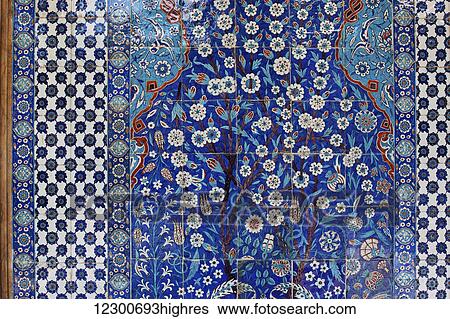 Colourful tile mosaic in a mosque; Istanbul, Turkey View Large Photo Image Stock Photograph - Colourful tile mosaic in a mosque; Istanbul, Turkey. Fotosearch